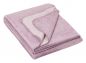 Preview: Babydecke mit Namen Motiv und Geburtsdatum - BIO BAUMWOLLE - Mauve